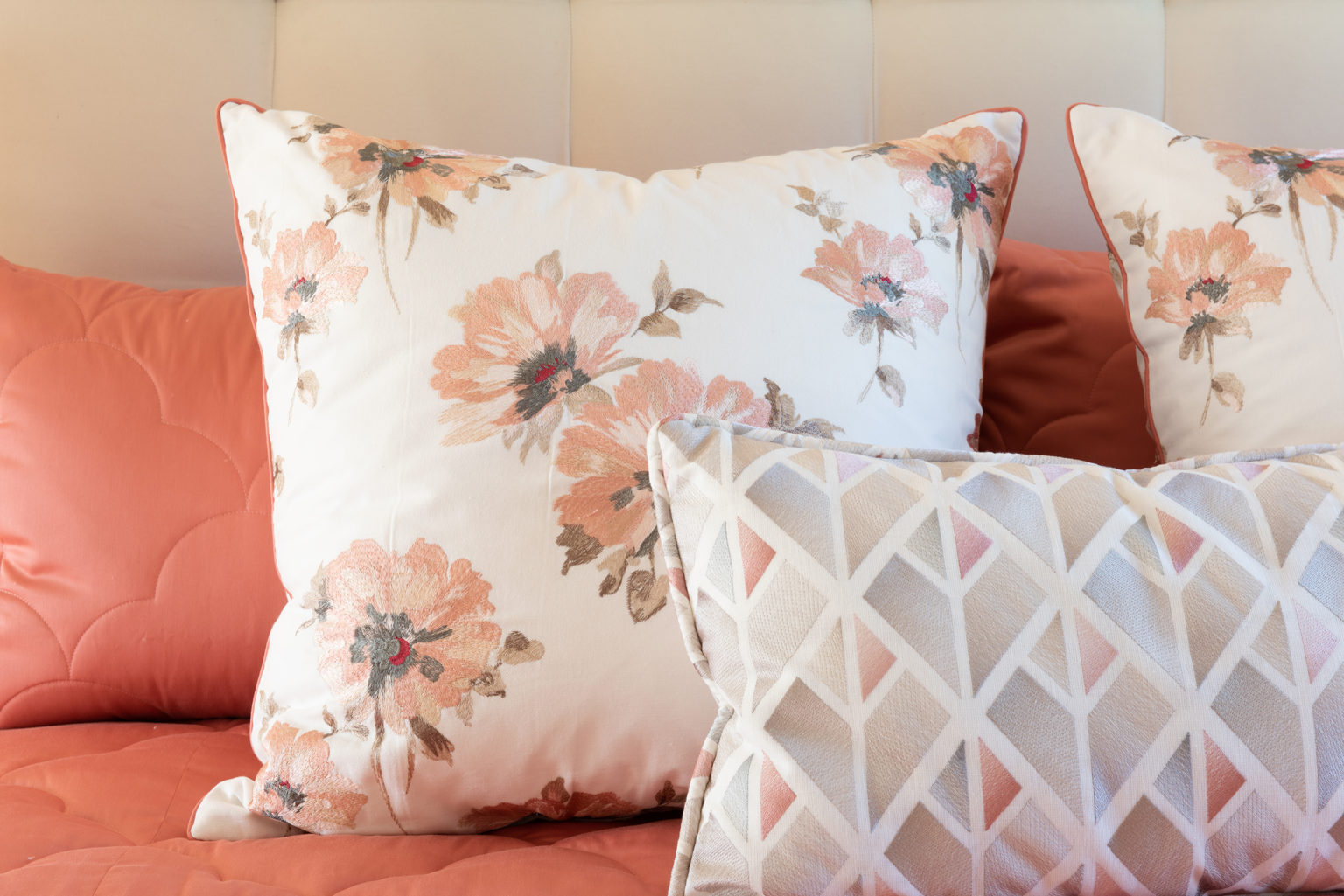 floral custom bedding